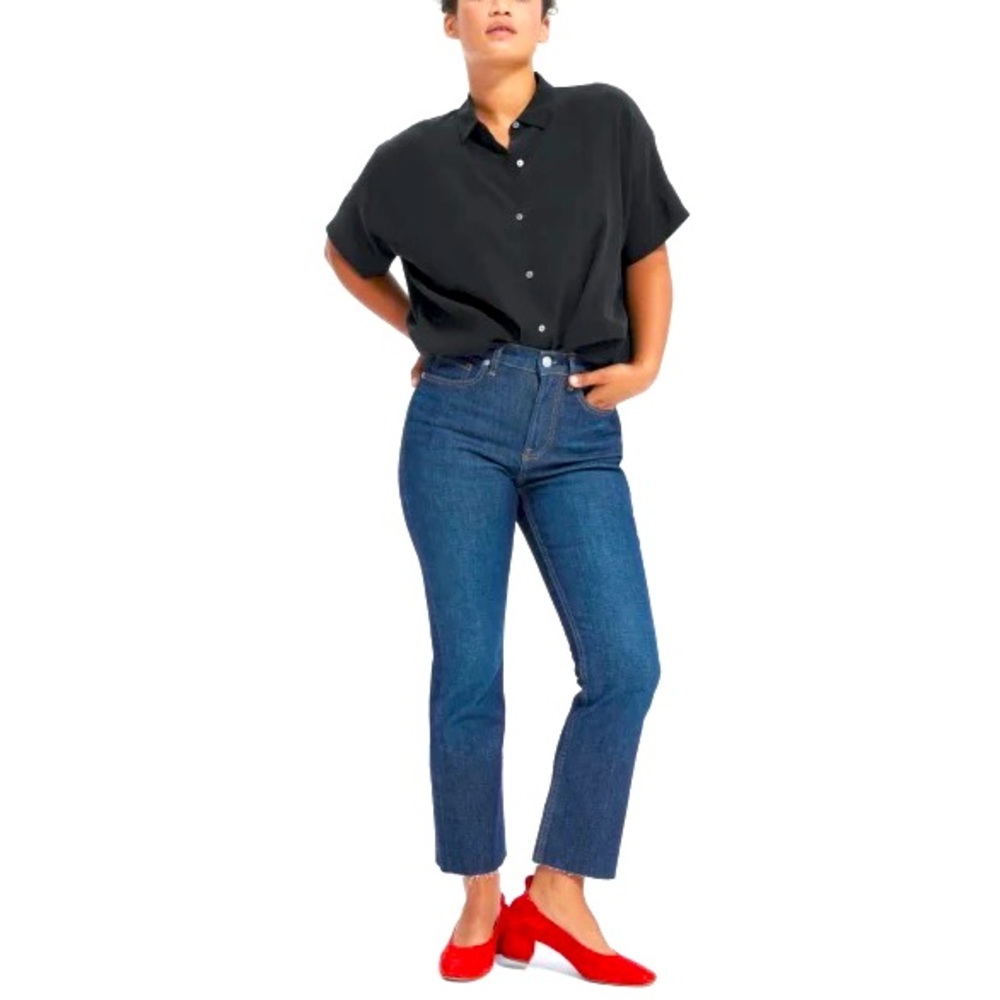 The Clean Silk Short-Sleeve Square Shirt